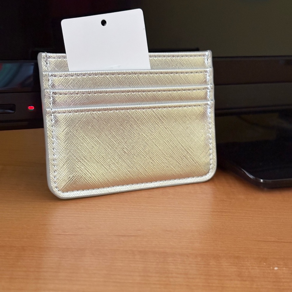 Silver Metallic Fashion Card Holder